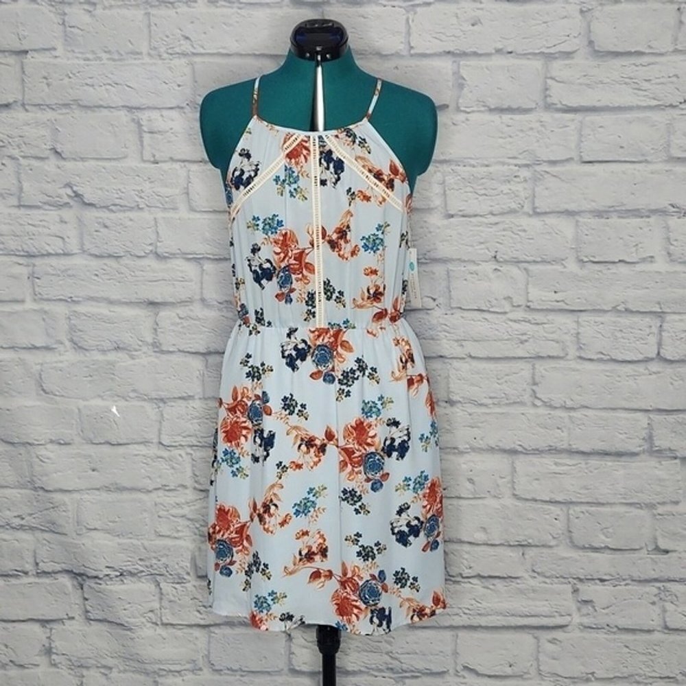 NWT Stitch Fix Collective Conceps Joliee crotchet detail floral print dress Sz M